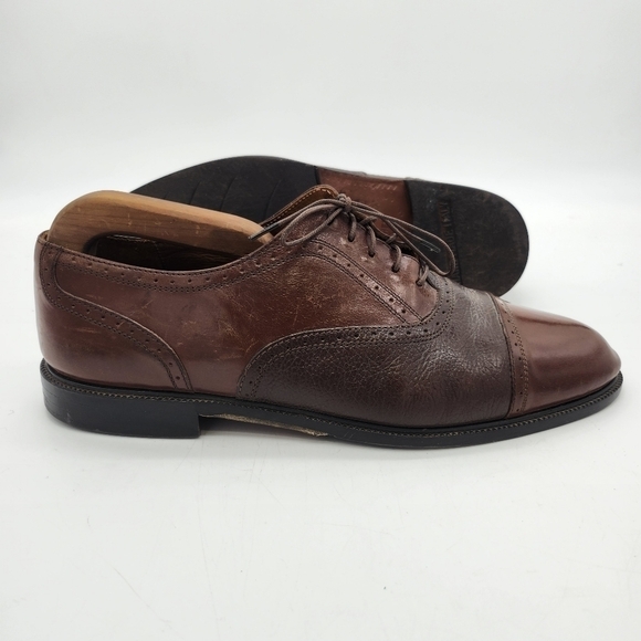 Adolfo Oxford Lace Up Shoes Men's Size 9.5M Brown - Picture 2 of 16